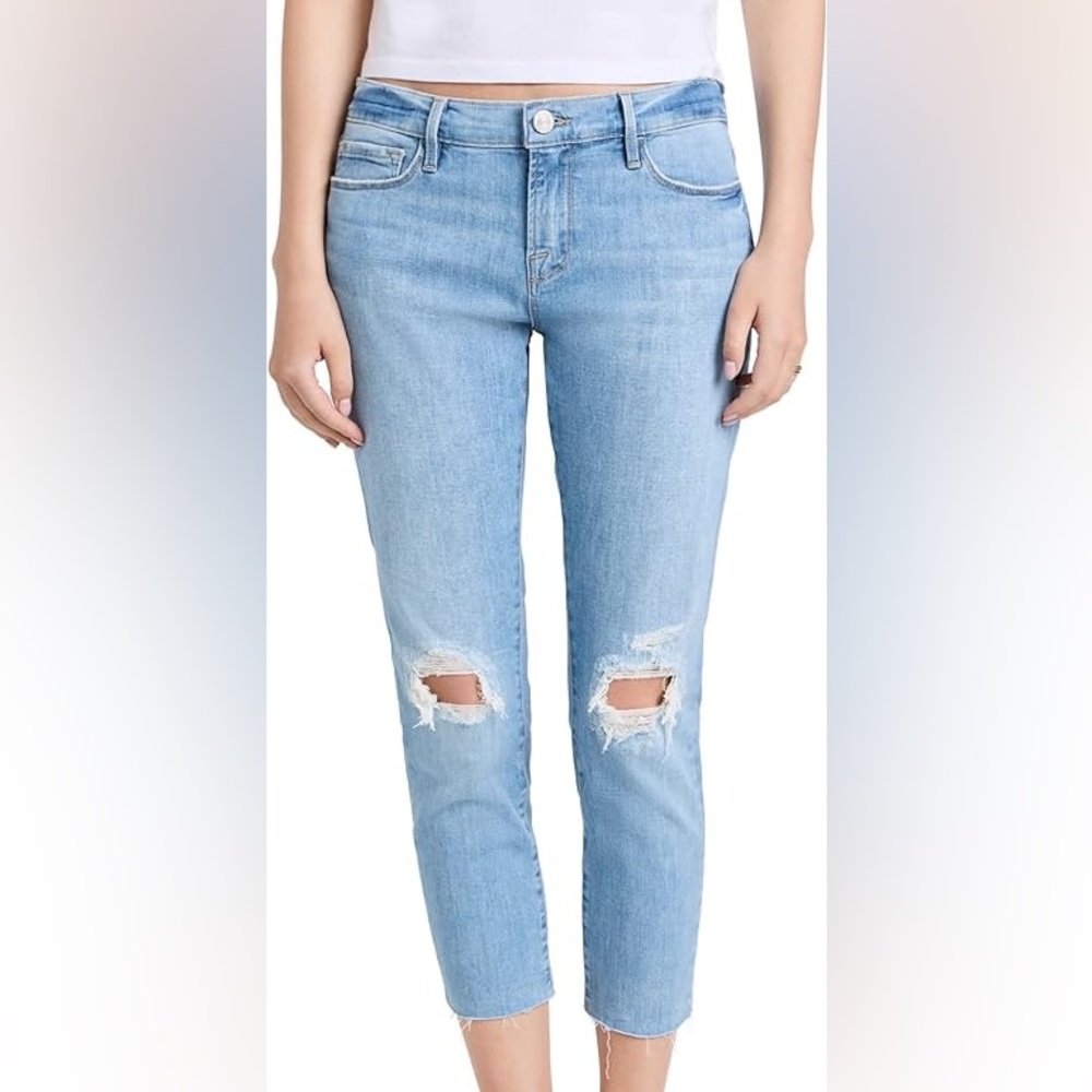 FRAME Women's Le Garcon Crop Jeans